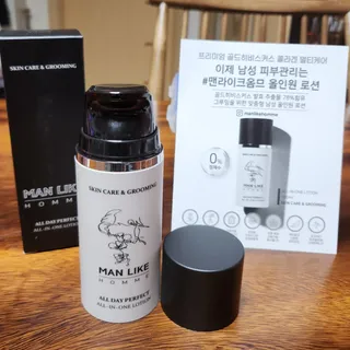 소담스퀘어 상암 [맨라이크옴므] 올데이 퍼펙트 올인원 로션 — 5점을 준 리뷰어가 2022년 11월 올린 사용 사진