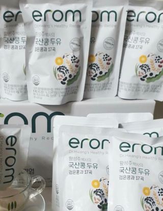 이롬 황성주 박사의 국산콩 두유 검은콩과 17곡 프리미엄 — 5점을 준 리뷰어가 2021년 5월 올린 사용 사진