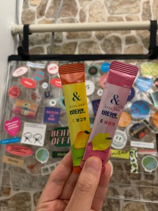 비타앤C 레몬맛, 망고맛 — 5점을 준 리뷰어가 2021년 6월 올린 사용 사진