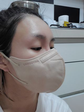 애니가드 셋업메베마스크 (대형 4컬러 + 중형 4컬러) — 5점을 준 리뷰어가 2022년 3월 올린 사용 사진