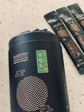 프리마인 자체 기업부설 연구소에서 찾아낸 건강한 수면의 비밀.  슬립토 플러스 30포 — 5점을 준 리뷰어가 2022년 5월 올린 사용 사진