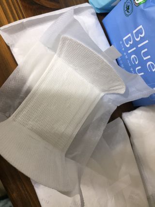 블루블루 유기농 순면 커버 생리대 — 5점을 준 리뷰어가 2021년 1월 올린 사용 사진