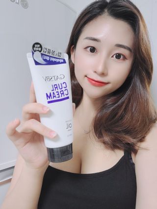 [갸스비] 곱슬 머리부터 파마까지 남자의 컬을 위한 갸스비 컬크림 — 5점을 준 리뷰어가 2021년 5월 올린 사용 사진