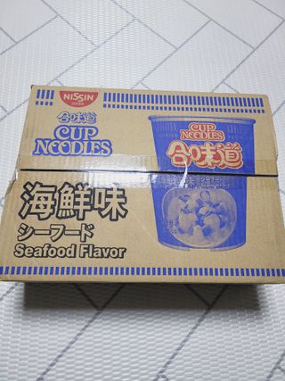 NISSIN 닛신 컵누들  4종 - 씨푸드오리지날, 씨푸드 스파이시, 씨푸드 커리, 씨푸드 XO소스 — 4점을 준 리뷰어가 2022년 3월 올린 사용 사진
