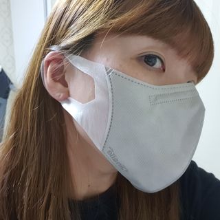 끌린에르 스포츠 귀편한 새부리형 마스크 — 5점을 준 리뷰어가 2022년 2월 올린 사용 사진