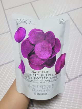 딜라이트 프로젝트 바삭한 원물칩 3종 고구마칩, 자색고구마칩, 느타리버섯칩 [총 6봉지] — 5점을 준 리뷰어가 2022년 3월 올린 사용 사진
