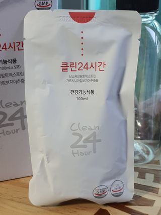 클린24시간 1BOX(5포) + 전용보틀(500ml) — 5점을 준 리뷰어가 2022년 7월 올린 사용 사진