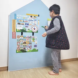 맘트리 133개 자석타일로 만드는 나만의 달력, 마이캘린더[가이드북포함], 어린이달력 — 5점을 준 리뷰어가 2023년 1월 올린 사용 사진