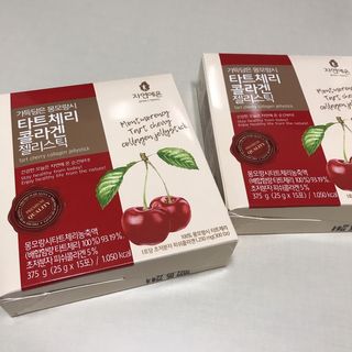 자연에온 가득담은 몽모랑시 타트체리 콜라겐 젤리스틱 — 5점을 준 리뷰어가 2021년 1월 올린 사용 사진