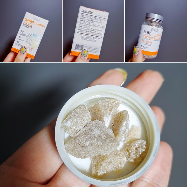 구취제거+충치예방+치아화이트닝 마법의 캔디 덴티팝3종(맛 랜덤 발송) 리뷰 사진