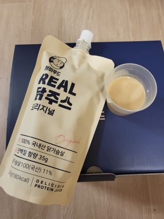 서비푸드 리얼 닭주스 오리지널 200g 1세트 10개입 — 1점을 준 리뷰어가 2022년 1월 올린 사용 사진