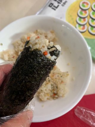 해풀잎 누구나 김밥*1ea [(혼합야채 35g *1ea,  김밥김 (5g, 5ea),  양념간장 (6g, 5ea), 참기름(5g, 2ea)] — 5점을 준 리뷰어가 2022년 7월 올린 사용 사진