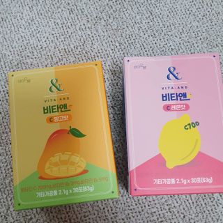 비타앤C 레몬맛, 망고맛 — 5점을 준 리뷰어가 2021년 4월 올린 사용 사진