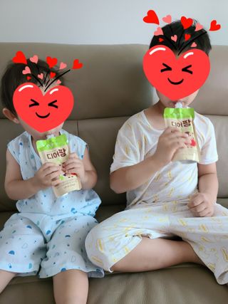 [몸엔용] 우리 아이 건강간식, 달콤한 녹용곤약젤리 디어팡 4종 — 5점을 준 리뷰어가 2021년 8월 올린 사용 사진