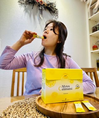 신보웰빙 마이톡스 깔라만시환 1박스/56포 — 5점을 준 리뷰어가 2022년 12월 올린 사용 사진