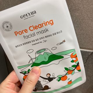 세뚜아(Cettua) 나우[세뚜아] 포어 클리어링 마스크 Cettua Pore Clearing facial mask 4매 — 5점을 준 리뷰어가 2024년 2월 올린 사용 사진