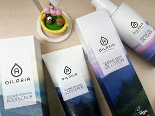 오일아리아 뉴트리 모이스처라이징 세사미 씨드 오일로션 & 데일리 디톡스 세사미 그라운즈 바디스크럽 — 4.5점을 준 리뷰어가 2023년 6월 올린 사용 사진
