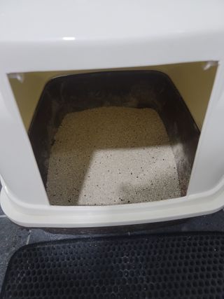 겟플렉스 켓플렉스 캣츠룸BS-1 고양이모래 4kg — 4점을 준 리뷰어가 2021년 2월 올린 사용 사진