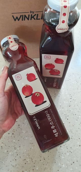 [바이윙클] 페르시아 유기농 석류 착즙주스 750ml 2병 + 선물박스 세트 — 5점을 준 리뷰어가 2022년 2월 올린 사용 사진