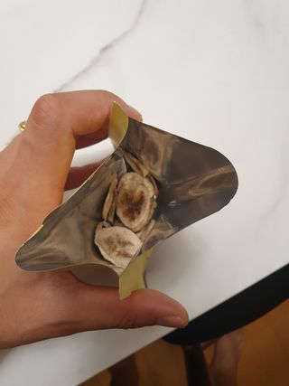 아비삭 과일칩 딸기, 감, 포도, 바나나 4종 — 5점을 준 리뷰어가 2021년 8월 올린 사용 사진