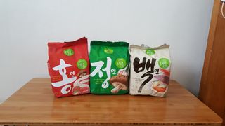 [풀무원] 자연은맛있다 정면, 백면, 홍면  세트 — 5점을 준 리뷰어가 2021년 4월 올린 사용 사진