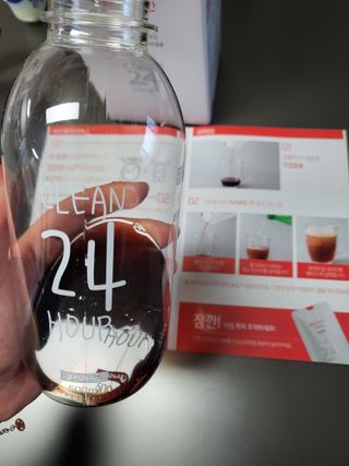 클린24시간 1BOX(5포) + 전용보틀(500ml) — 5점을 준 리뷰어가 2022년 12월 올린 사용 사진