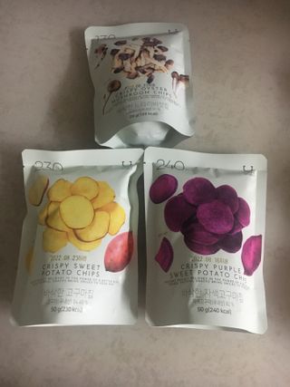 딜라이트 프로젝트 바삭한 원물칩 3종 고구마칩, 자색고구마칩, 느타리버섯칩 [총 6봉지] — 5점을 준 리뷰어가 2022년 3월 올린 사용 사진