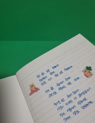 리훈 곰부 내지꾸미기 투명 리무버블 스티커팩 다이어리 다꾸 미니 씰 세트 — 5점을 준 리뷰어가 2023년 5월 올린 사용 사진