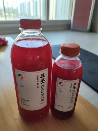 트롯전통식혜 트롯레드비트식혜 1리터 +500리터 — 4점을 준 리뷰어가 2021년 5월 올린 사용 사진