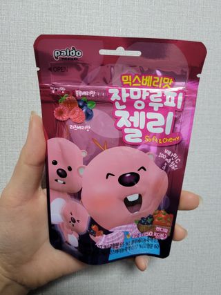 [팔도] 잔망루피젤리 믹스베리맛 42g 8개 — 5점을 준 리뷰어가 2022년 1월 올린 사용 사진