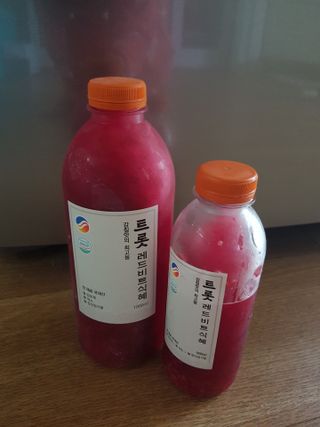 트롯전통식혜 트롯레드비트식혜 1리터 +500리터 — 5점을 준 리뷰어가 2021년 5월 올린 사용 사진