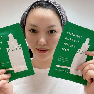 코드네이처 비아미 시카 더블 앰플 과 마스크[5장] — 5점을 준 리뷰어가 2021년 10월 올린 사용 사진