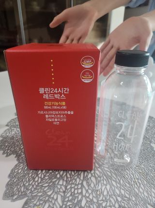 클린24시간 레드박스 1BOX(5포) + 전용보틀(500ml) — 5점을 준 리뷰어가 2024년 1월 올린 사용 사진