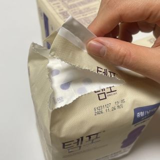 나우[템포] 템포 패드 내추럴 순면 생리대 SET(중형 슬림 + 대형 + 라이너) — 5점을 준 리뷰어가 2024년 4월 올린 사용 사진