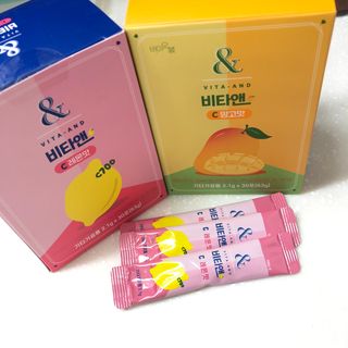 비타앤C 레몬맛, 망고맛 — 5점을 준 리뷰어가 2021년 4월 올린 사용 사진