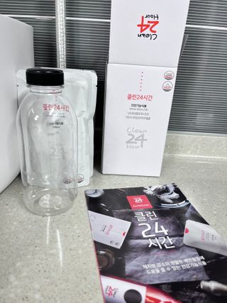 클린24시간 1BOX(5포) + 전용보틀(500ml) — 4점을 준 리뷰어가 2022년 8월 올린 사용 사진