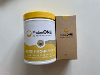 프로티원 단백질쉐이크 곡물맛 2주분 1통+보틀 — 3.5점을 준 리뷰어가 2021년 3월 올린 사용 사진