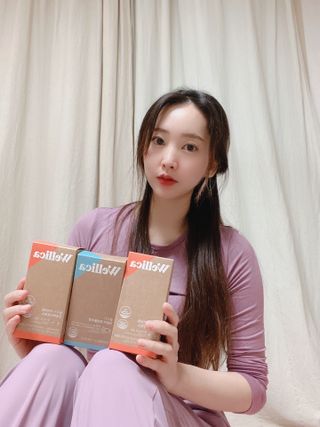 웰리카 다이어트 프로바이오틱스  20포 + 웰리카 저분자 피쉬콜라겐 10포 — 5점을 준 리뷰어가 2021년 5월 올린 사용 사진
