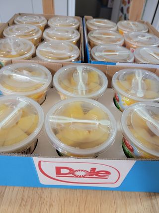 돌 MF[Dole] 파인애플컵/망고컵/복숭아컵 198g 6입X1박스 (맛 1가지 랜덤 발송) — 5점을 준 리뷰어가 2023년 6월 올린 사용 사진