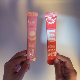 인디닥터 면역 생생 핑크 이뮨 젤리 + 타이탄 BCAA 프로틴 젤리스틱 — 5점을 준 리뷰어가 2022년 5월 올린 사용 사진