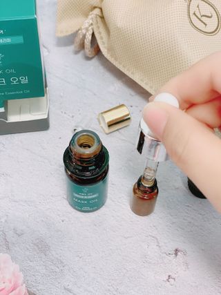 [케이뷰티테라피] 후각과 시각 이미지메이킹 마스크오일 가방 패키지 — 5점을 준 리뷰어가 2022년 1월 올린 사용 사진