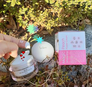 랑스레 매직피치 화이트닝 파워 화이트닝크림 — 5점을 준 리뷰어가 2021년 2월 올린 사용 사진
