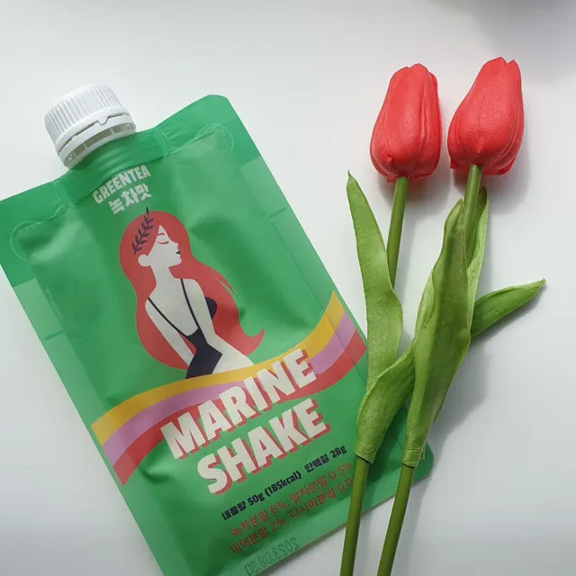 녹차맛 마린쉐이크 리뷰 사진