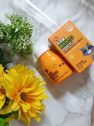 앙팡 츄어블 비타민D 1000 IU 130mg x 90정 — 5점을 준 리뷰어가 2022년 10월 올린 사용 사진