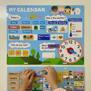 맘트리 133개 자석타일로 만드는 나만의 달력, 마이캘린더[가이드북포함], 어린이달력 — 5점을 준 리뷰어가 2023년 1월 올린 사용 사진