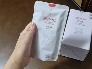 클린24시간 1BOX(5포) + 전용보틀(500ml) — 5점을 준 리뷰어가 2022년 7월 올린 사용 사진