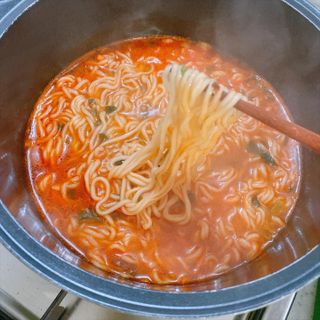 [풀무원] 자연은맛있다 정면, 백면, 홍면  세트 — 5점을 준 리뷰어가 2021년 4월 올린 사용 사진