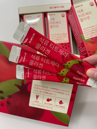 서울약사신협_석류 타트체리 콜라겐_10g x 30포 — 5점을 준 리뷰어가 2021년 7월 올린 사용 사진