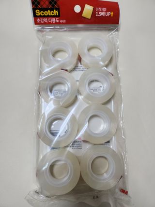 3M 스카치 원터치 테이프 디스펜서 커터기 오렌지/블랙 + 초강력 다용도 테이프 8매 — 5점을 준 리뷰어가 2024년 3월 올린 사용 사진