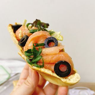 밸런스 다이어트랩 밸다랩 프리미엄 훈제연어 슬라이스 120g — 5점을 준 리뷰어가 2023년 4월 올린 사용 사진